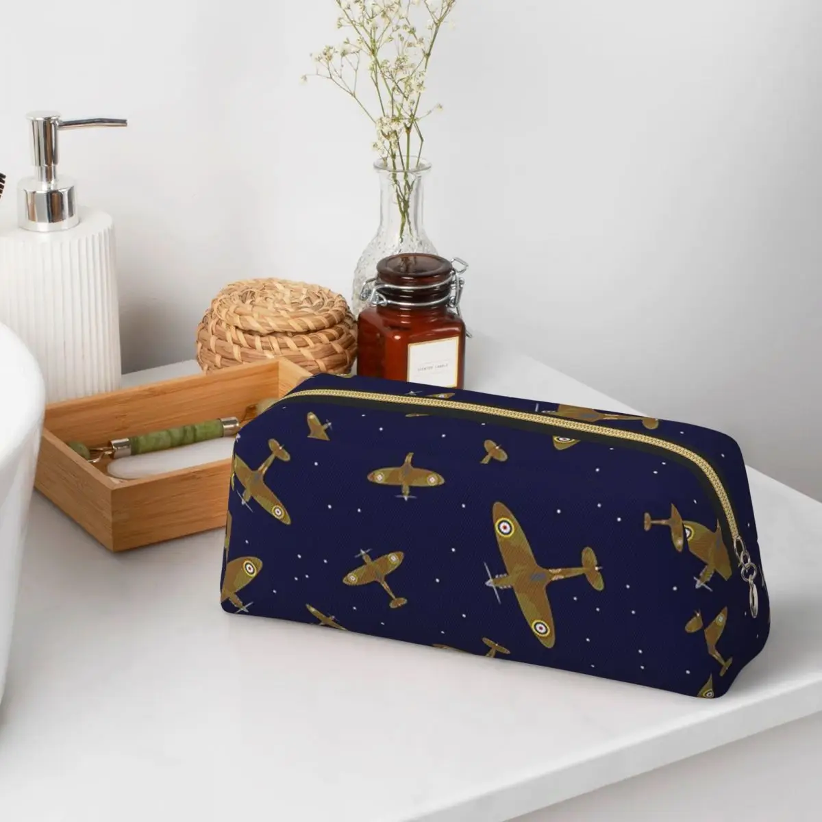Spitfire War Planes In Flight On Navy Blue Pencil Cases for Student Gifts Pen Box Pencil Bag Large Pencil Pouch Pen Holder
Spitfire War Planes In Flight On Navy Blue Pencil Cases for Student Gifts Pen Box Pencil Bag Large Pencil Pouch Pen Holder