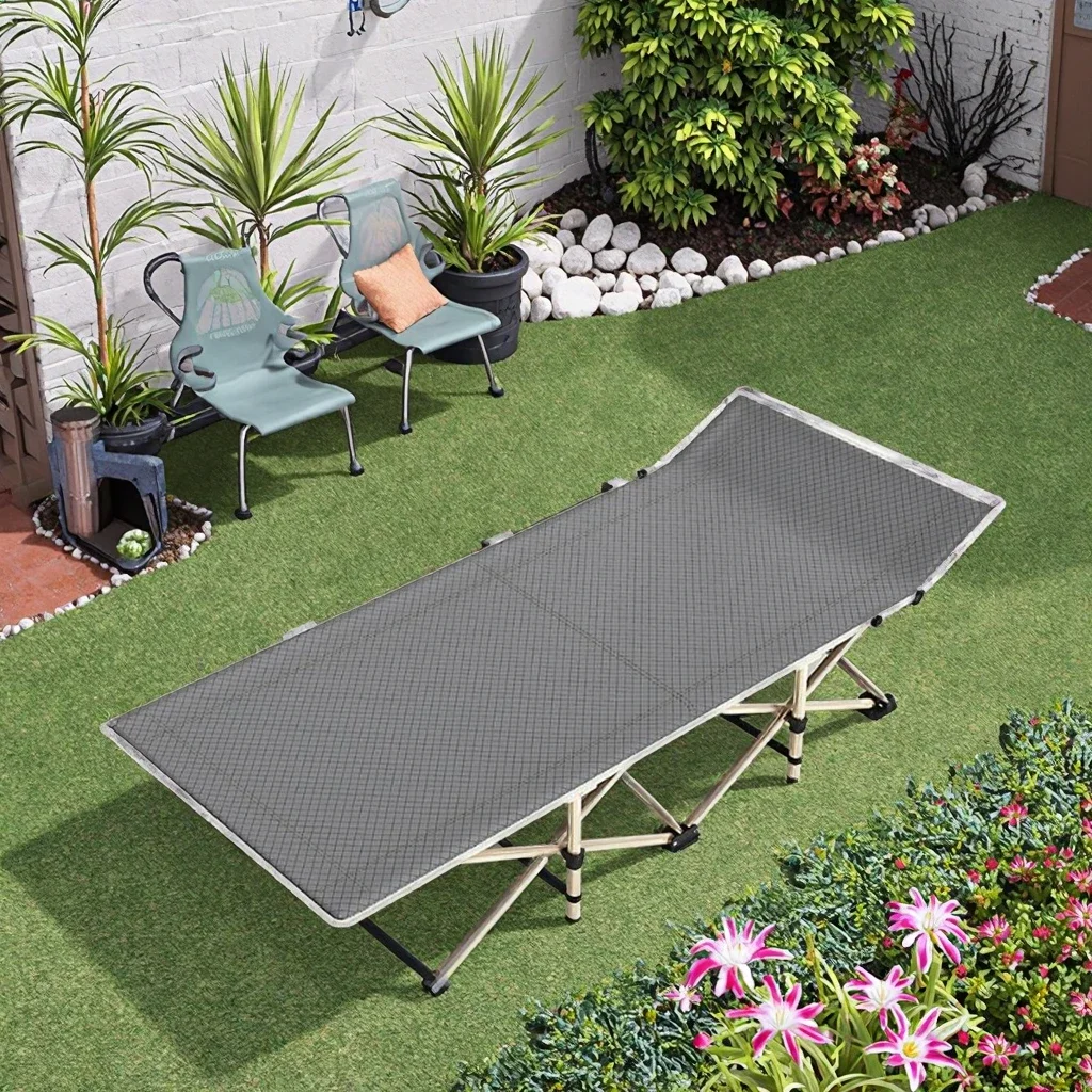 Wholesale Lightweight High Quality Metal Oxford Camping Cot Durable Portable Garden Folding Bed Modern Style Steel Frame Outdoor
Wholesale Lightweight High Quality Metal Oxford Camping Cot Durable Portable Garden Folding Bed Modern Style Steel Frame Outdoor