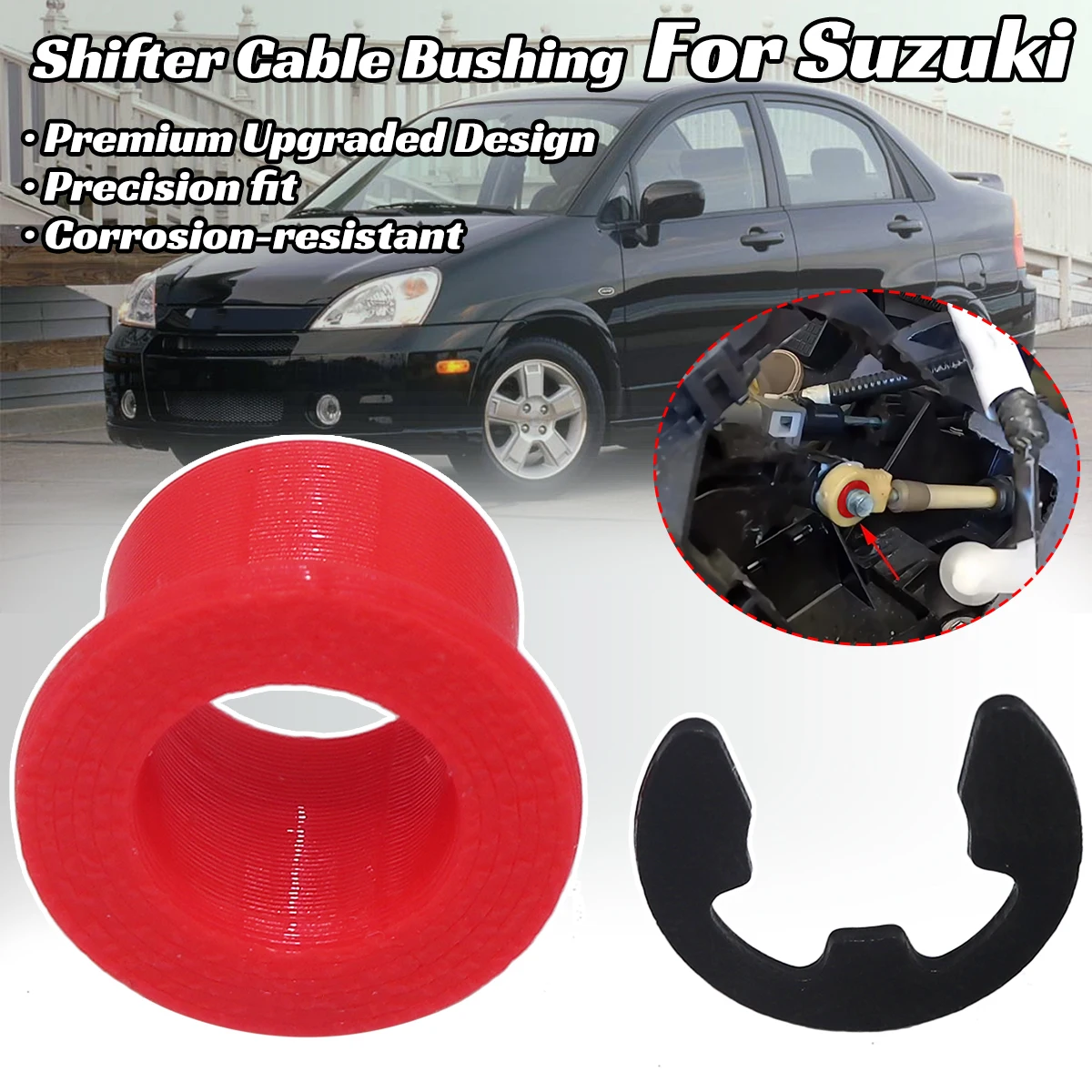 Upgrade Shifter Cable Bushing For Suzuki Aerio Celerio Eiger Ignis Gear Linkage Repair Kit with Lock Washer Fix Shifting Issue
Upgrade Shifter Cable Bushing For Suzuki Aerio Celerio Eiger Ignis Gear Linkage Repair Kit with Lock Washer Fix Shifting Issue