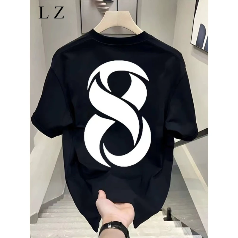 Motorcycle Digital 8 Versatile T-Shirt Men's and Women's Loose Crew Neck Street Style Casual Half-Sleeve Crew Neck Top
Motorcycle Digital 8 Versatile T-Shirt Men's and Women's Loose Crew Neck Street Style Casual Half-Sleeve Crew Neck Top