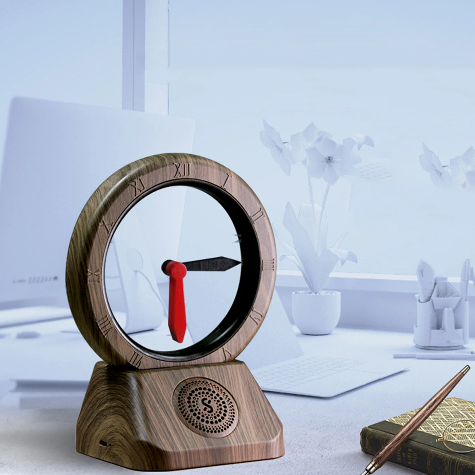 Retro Reverse Clock With Audio Roman Digital Backwards Alarm Clock Wireless Bluetooth Speaker Support TF Card Desktop Decoration
Retro Reverse Clock With Audio Roman Digital Backwards Alarm Clock Wireless Bluetooth Speaker Support TF Card Desktop Decoration