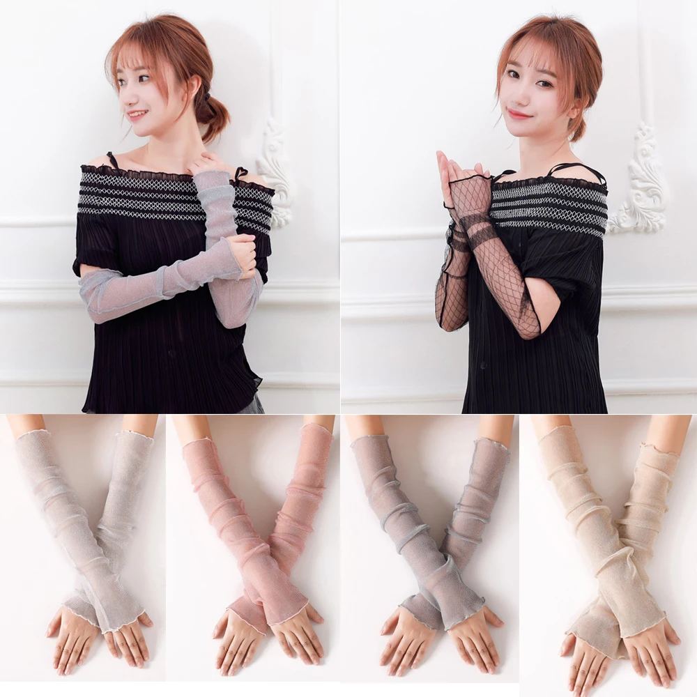 Women's Summer Sun Protection Sleeves Mesh Lace UV Thin Long-Sleeved Bike Breathable Cycling Gloves Driving Arm Warmers Sleeves
Women's Summer Sun Protection Sleeves Mesh Lace UV Thin Long-Sleeved Bike Breathable Cycling Gloves Driving Arm Warmers Sleeves
