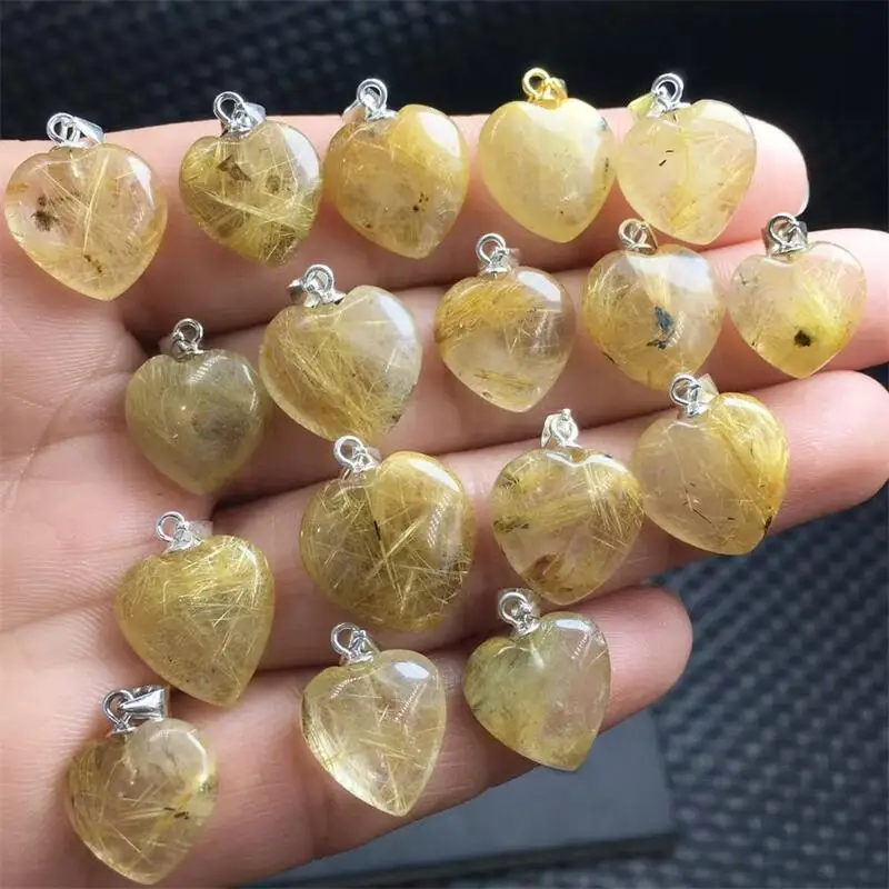 S925 Natural Golden Hair Quartz Heart Pendant Fashion Healing Fengshui Crystal Jewelry Holiday Gift 1PCS
S925 Natural Golden Hair Quartz Heart Pendant Fashion Healing Fengshui Crystal Jewelry Holiday Gift 1PCS