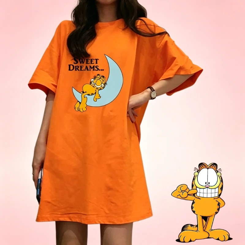 Garfield cartoon cute nightgown kawaii summer loungewear short sleeves loose oversized T-shirt dress anime merchandise wholesale
Garfield cartoon cute nightgown kawaii summer loungewear short sleeves loose oversized T-shirt dress anime merchandise wholesale