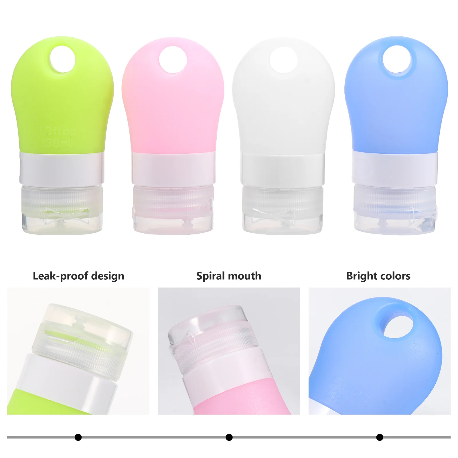 4Pcs Silicone Travel Bottles Portable Squeeze Empty Lotion Containers Hanging Hole Hand Storage
4Pcs Silicone Travel Bottles Portable Squeeze Empty Lotion Containers Hanging Hole Hand Storage