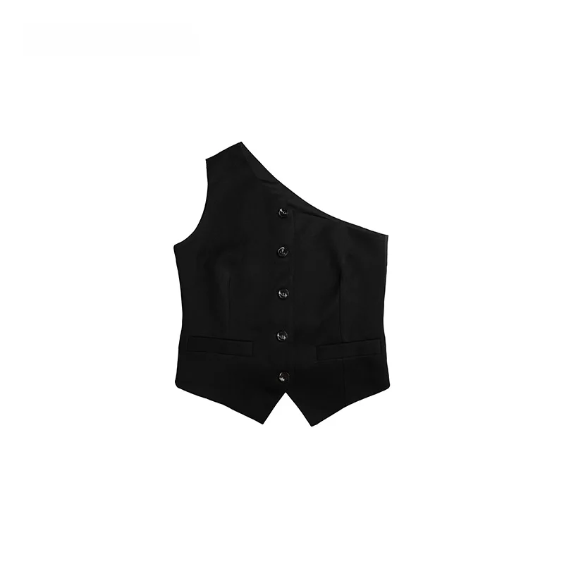 Ordinary times Style Casual Shoulder Asymmetrical Jacket Women's Polyester Blend Vest Simple Minimalist Design
Ordinary times Style Casual Shoulder Asymmetrical Jacket Women's Polyester Blend Vest Simple Minimalist Design