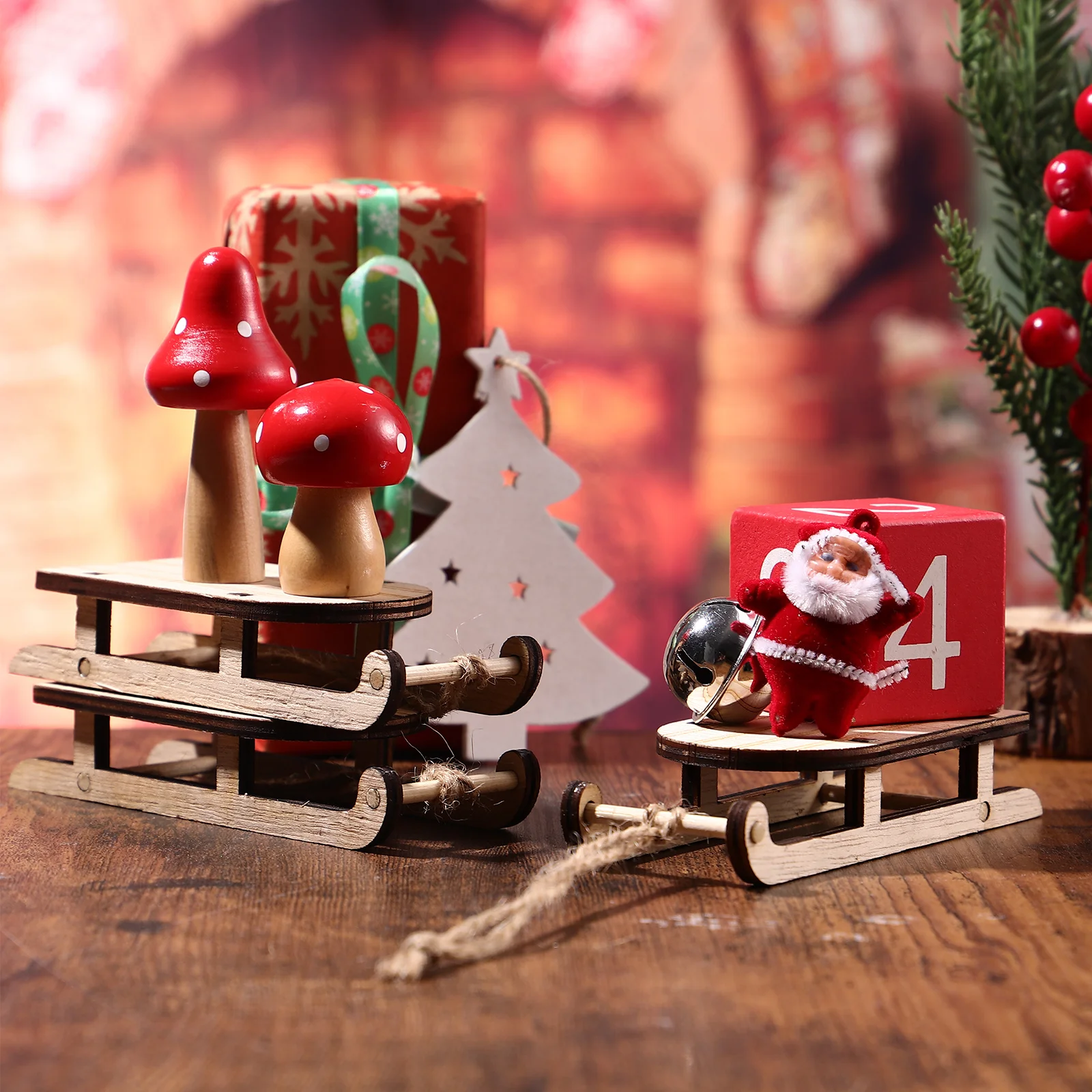 3Pcs Mini Wood Sleigh Ornaments Christmas Decoration Lightweight Tabletop DIY Sled Crafts Xmas Craft Mini Sleighs
3Pcs Mini Wood Sleigh Ornaments Christmas Decoration Lightweight Tabletop DIY Sled Crafts Xmas Craft Mini Sleighs