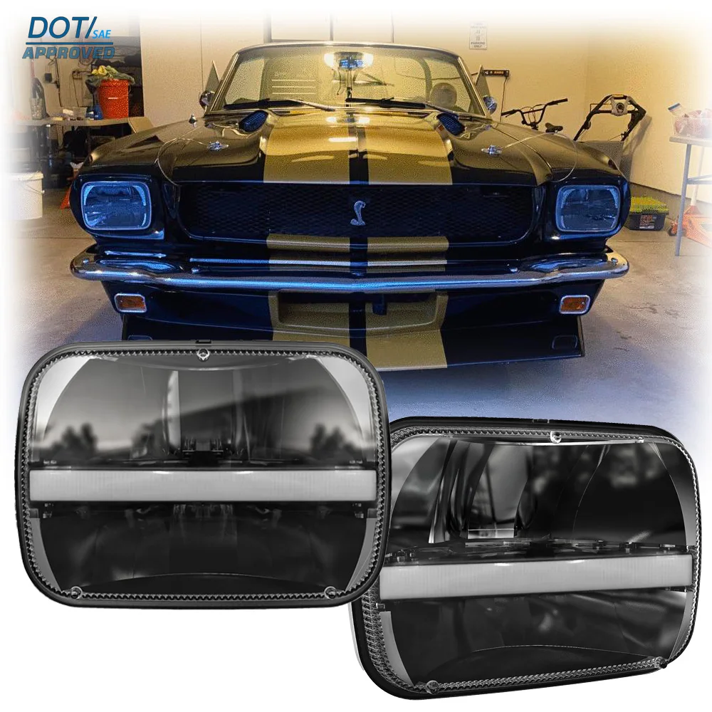 DOT 5×7 Flowing LED Headlamp For Ford F/E 150 250 350 450 Bronco E-Series Econoline Truck 1978-2014 W/ DRL Accent Light Assembly
DOT 5×7 Flowing LED Headlamp For Ford F/E 150 250 350 450 Bronco E-Series Econoline Truck 1978-2014 W/ DRL Accent Light Assembly