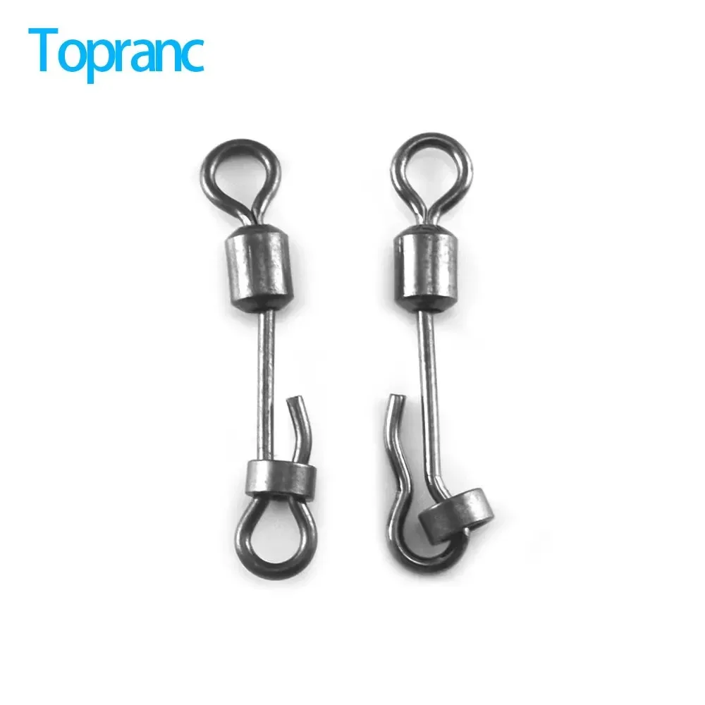 Topranc Carp Rig Quick Link Swivels, Stainless Steel Connector Clips for Boilie and Hair Rig Setups
Topranc Carp Rig Quick Link Swivels, Stainless Steel Connector Clips for Boilie and Hair Rig Setups