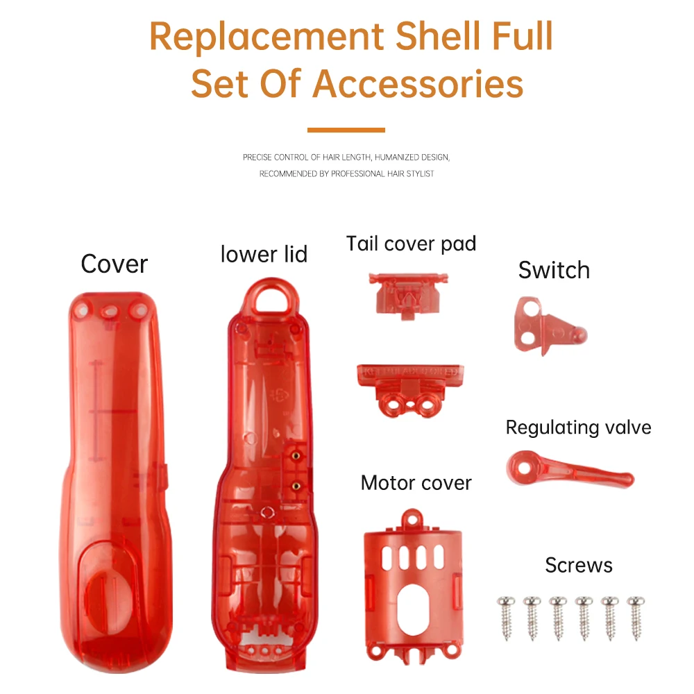 7pcs Set Professional Hair Clipper Replacement Housing Shell Transparent Cover For Wahl 8148 8591 Cordless Clipper Accessories
7pcs Set Professional Hair Clipper Replacement Housing Shell Transparent Cover For Wahl 8148 8591 Cordless Clipper Accessories