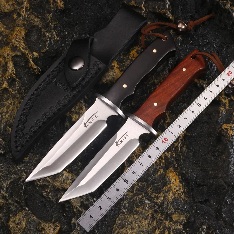 Sharp and durable knife - high carbon stainless steel blade and wooden handle - versatile knife for hunting, camping, fishing, h
Sharp and durable knife - high carbon stainless steel blade and wooden handle - versatile knife for hunting, camping, fishing, h