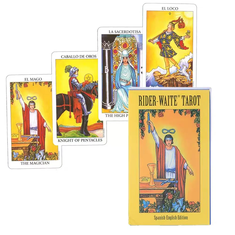 Spanish Version Rider Waite Tarot Cards Divination Game Cards Party Gathering Entertainment Card Deck
Spanish Version Rider Waite Tarot Cards Divination Game Cards Party Gathering Entertainment Card Deck