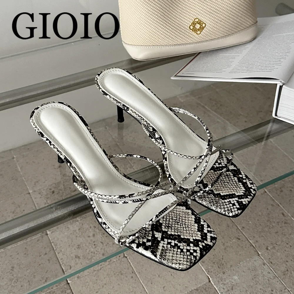 Fashion Narrow Band Women Thin Heels Pumps Slides Shoes Snakeskin Summer Casual Female Slip On Sandals Ladies High Heels Shoes
Fashion Narrow Band Women Thin Heels Pumps Slides Shoes Snakeskin Summer Casual Female Slip On Sandals Ladies High Heels Shoes