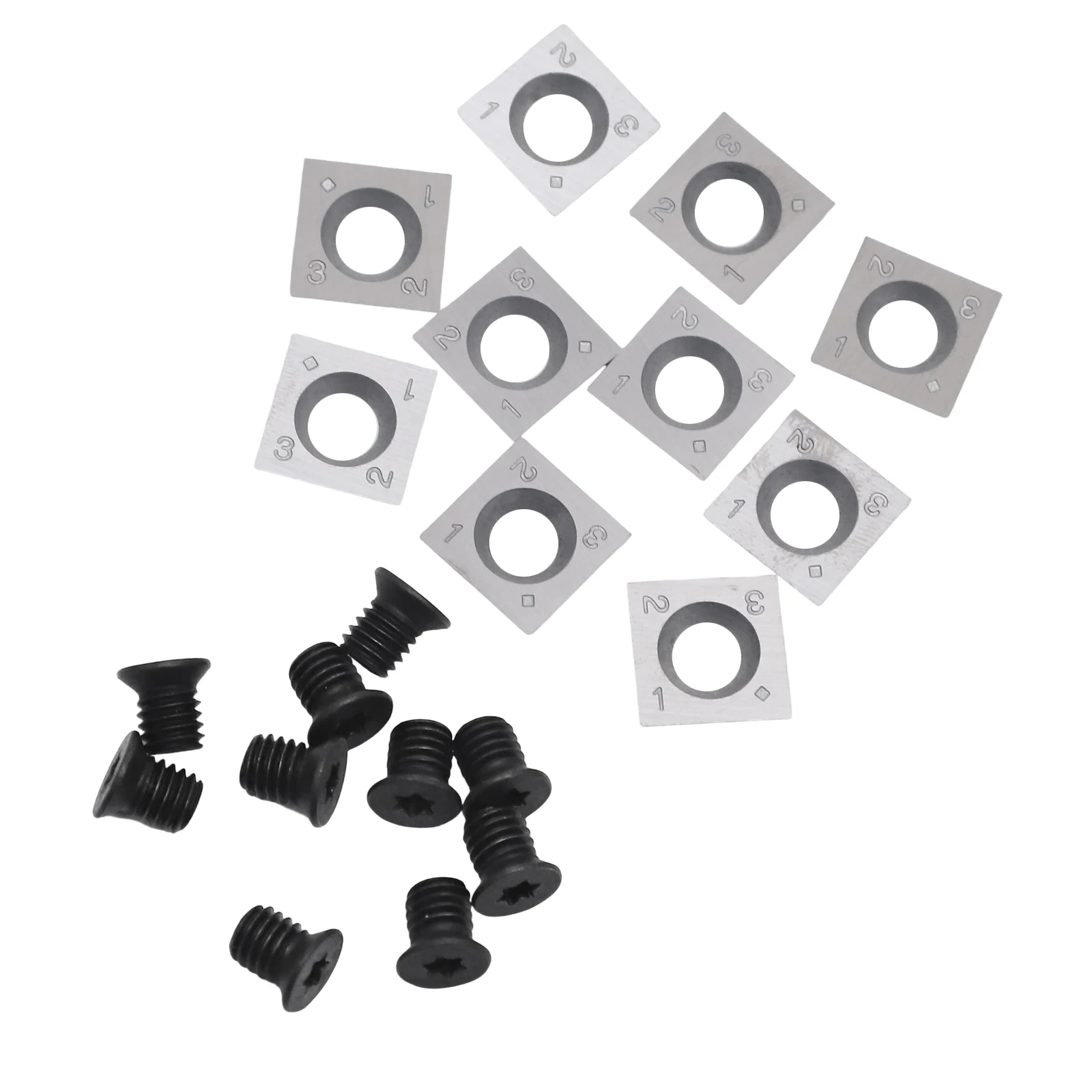 10Pcs 14mm Carbide Inserts Cutters Replacement Square Straight 14x14x2mm with Screws for Woodworking Spiral Helical Planer Head
10Pcs 14mm Carbide Inserts Cutters Replacement Square Straight 14x14x2mm with Screws for Woodworking Spiral Helical Planer Head