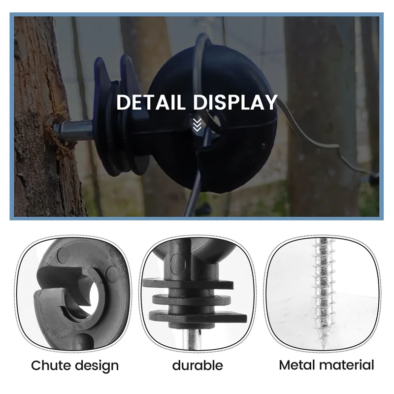 ABUN-40Pcs Electric Fence Insulators Screw,Electric Fence Ring Insulator Tape Screw Wood Post Insulators Screw-In,Screw
ABUN-40Pcs Electric Fence Insulators Screw,Electric Fence Ring Insulator Tape Screw Wood Post Insulators Screw-In,Screw