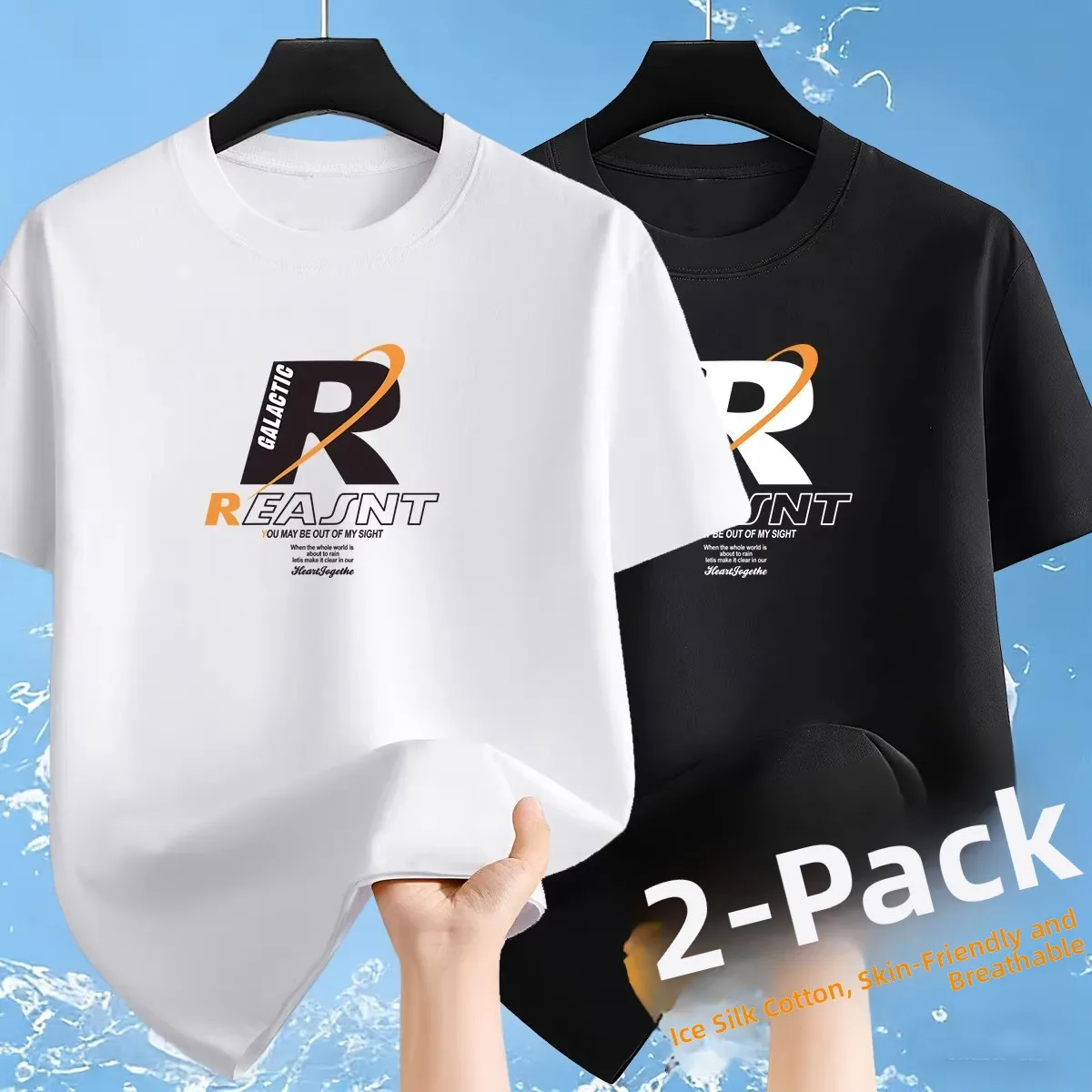 Loose Ice Silk Men's T-Shirt Short Sleeve Casual Loose plus Size Summer Trendy Brand Straight Leg Pants Polyester Fiber
Loose Ice Silk Men's T-Shirt Short Sleeve Casual Loose plus Size Summer Trendy Brand Straight Leg Pants Polyester Fiber