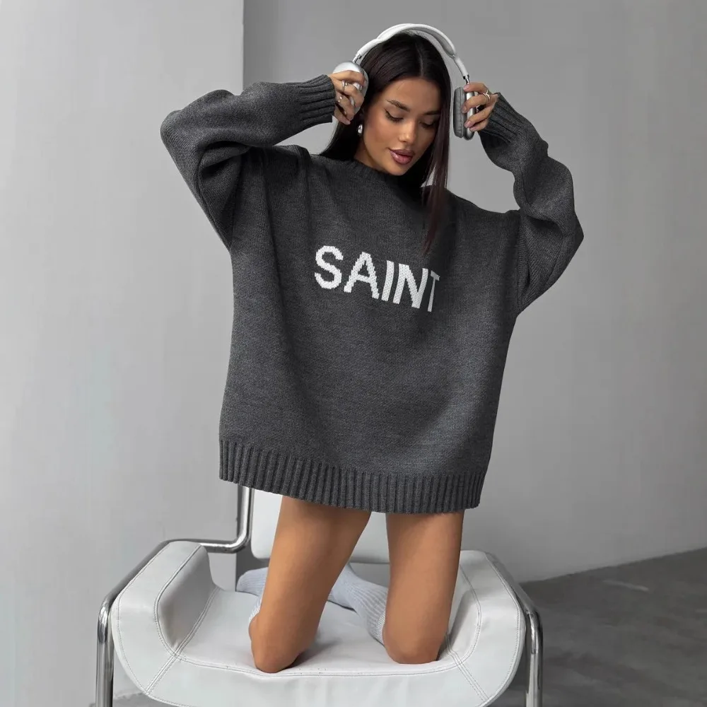 Винтажный хлопковый жаккардовый свитер с буквами, осенне-зимний женский модный контрастный свободный крой, повседневный повседневный свитер для кампуса и путешествий
Винтажный хлопковый жаккардовый свитер с буквами, осенне-зимний женский модный контрастный свободный крой, повседневный повседневный свитер для кампуса и путешествий