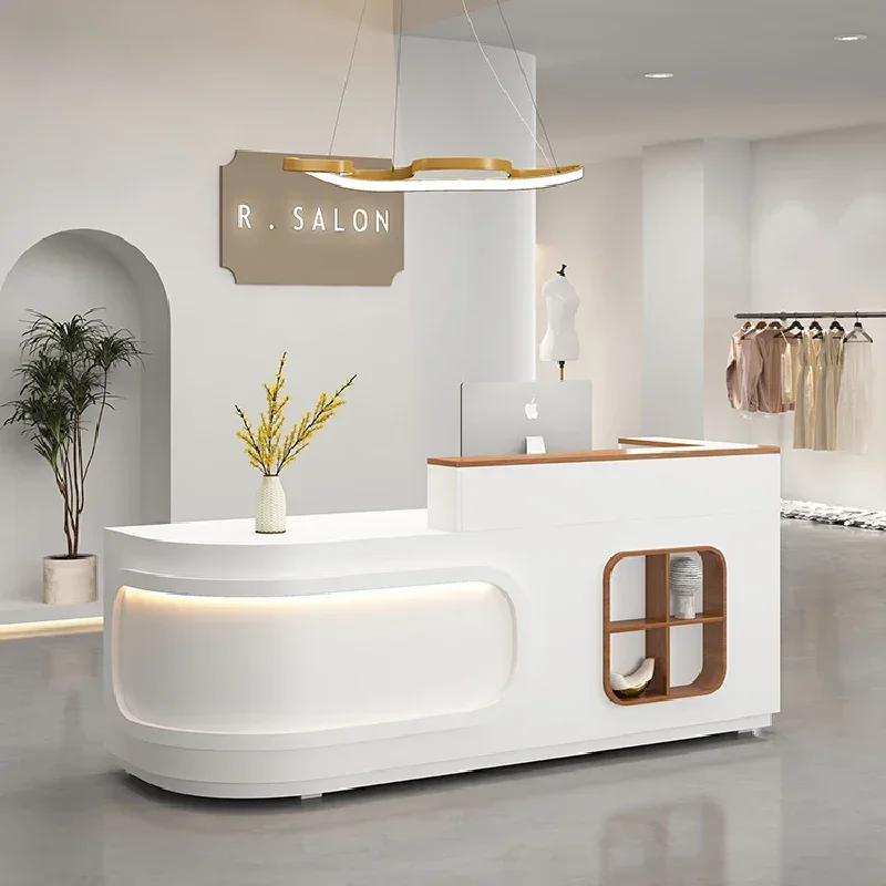 Luxury Customized Reception Desk Bar Counter Modern Simple Conference Console Beauty Salon Spa Comptoir Caisse Bar Furniture
Luxury Customized Reception Desk Bar Counter Modern Simple Conference Console Beauty Salon Spa Comptoir Caisse Bar Furniture