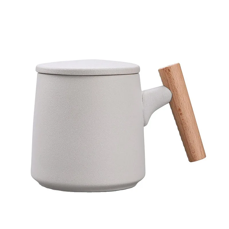 Japanese Style Ceramic Office Mug With Wood Handle Three Piece Set Matte Water Cup With Lid And Filter For Tea Coffee Gift Box
Japanese Style Ceramic Office Mug With Wood Handle Three Piece Set Matte Water Cup With Lid And Filter For Tea Coffee Gift Box
