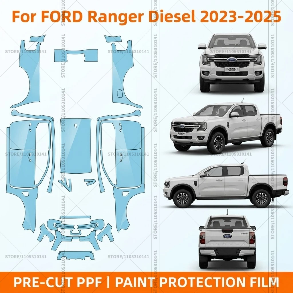 Pre-Cut Paint Protection Film PPF Transparent Bumper Protector Automotive Clear Bra Car Film For Ford Ranger Diesel 2023-2025
Pre-Cut Paint Protection Film PPF Transparent Bumper Protector Automotive Clear Bra Car Film For Ford Ranger Diesel 2023-2025