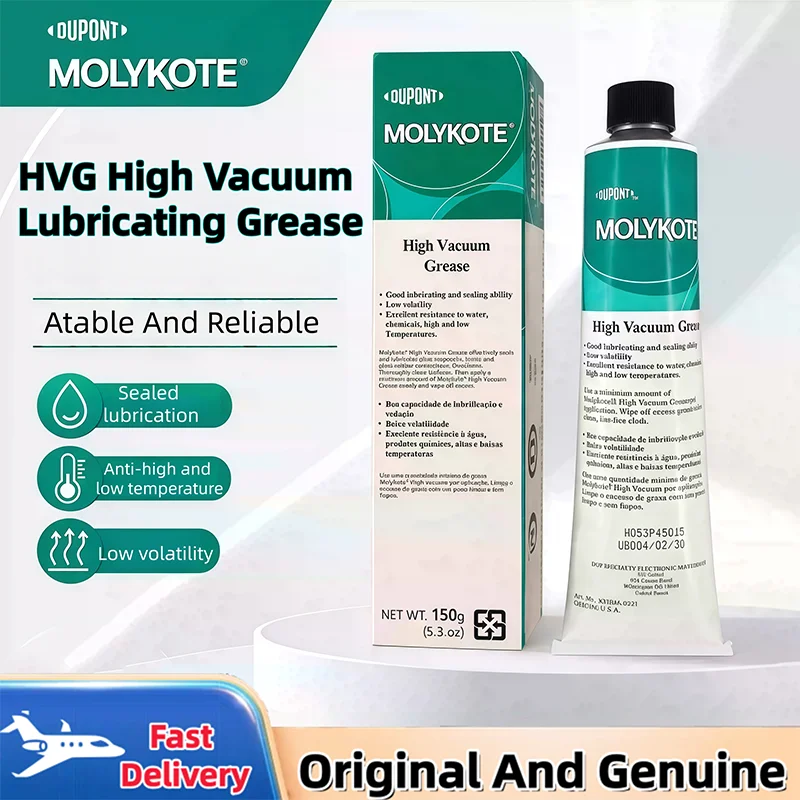 DuPont Molykote HVG 150g High Vacuum Silicone Grease Multi-Purpose Sealing for O-Ring Plug Valve
DuPont Molykote HVG 150g High Vacuum Silicone Grease Multi-Purpose Sealing for O-Ring Plug Valve