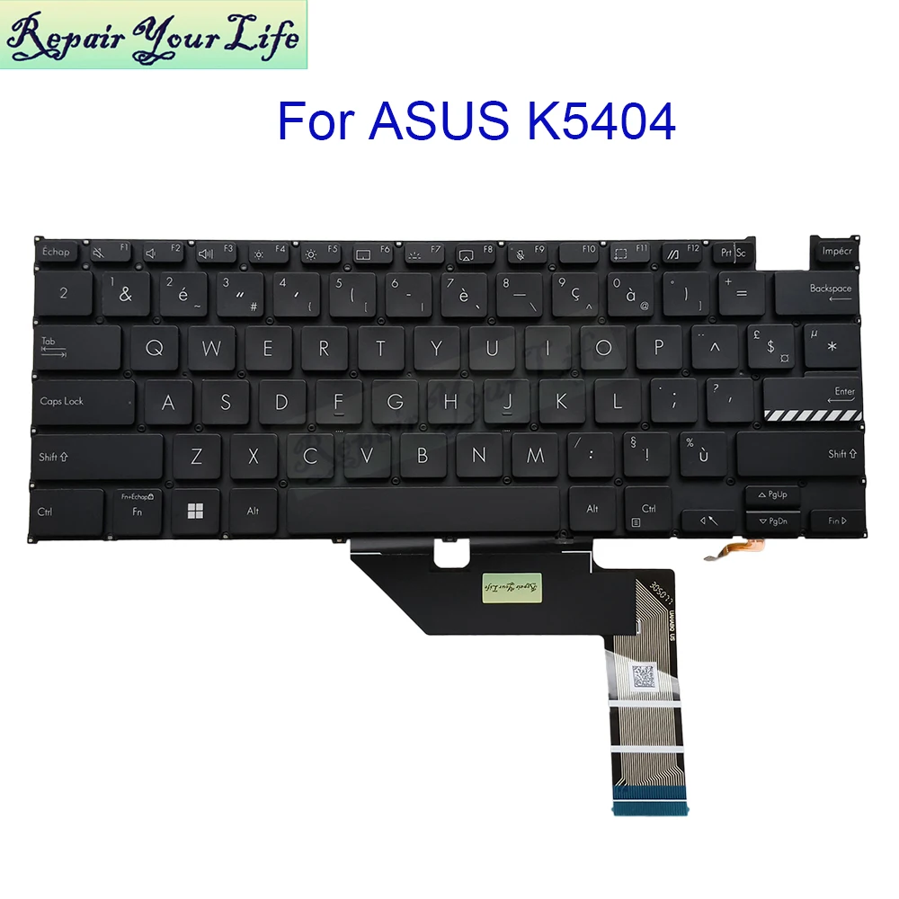 US French AZERTY Keyboard Backlit For ASUS Vivobook K5404 K5404VA English Italiano Keyboards Backlight 0KNB0-2927US00 2928US00
US French AZERTY Keyboard Backlit For ASUS Vivobook K5404 K5404VA English Italiano Keyboards Backlight 0KNB0-2927US00 2928US00