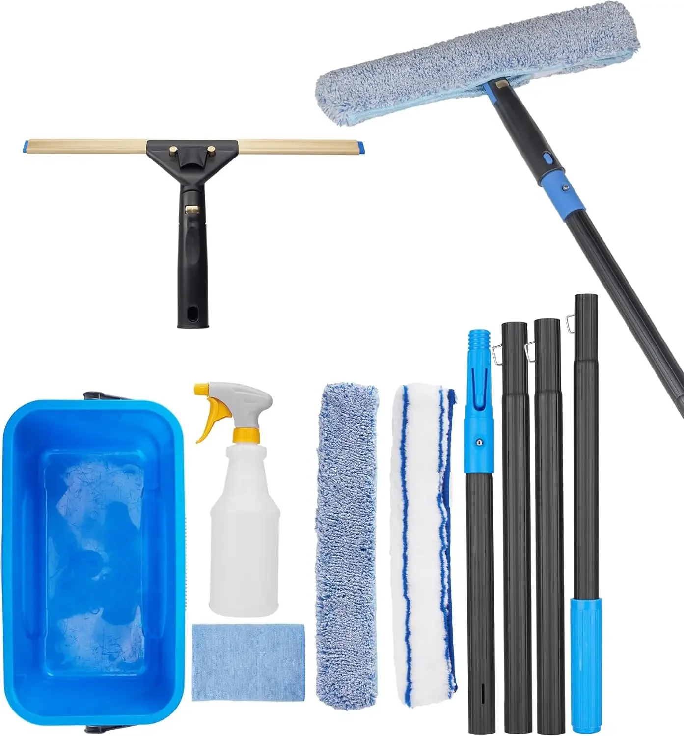 Window Cleaning Kit Storage Bucket Squeegee Extension Pole Scrubber Spray Bottle Duster Cloth Professional Tools
Window Cleaning Kit Storage Bucket Squeegee Extension Pole Scrubber Spray Bottle Duster Cloth Professional Tools