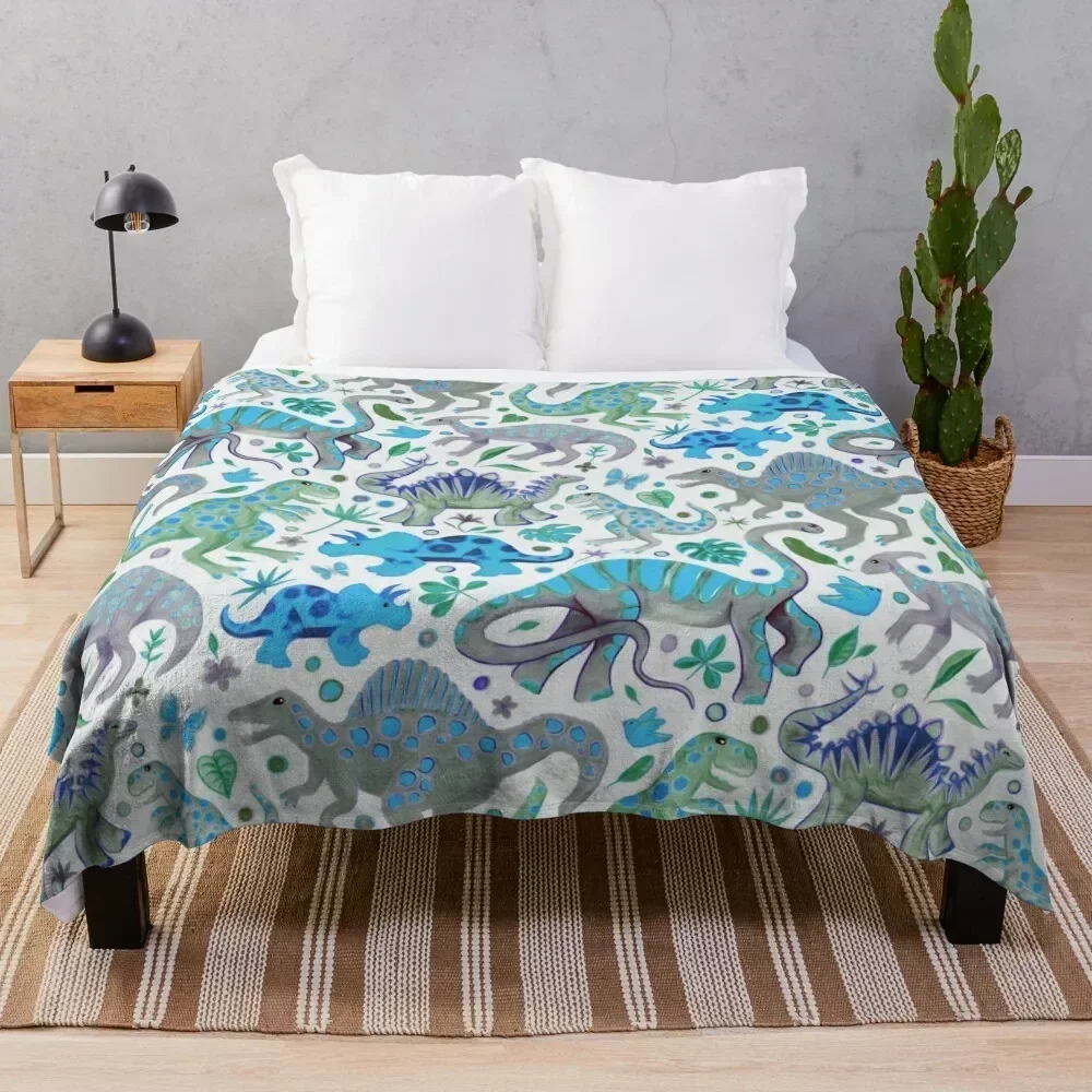 Happy Dinos in Blue and Green Throw Blanket Warm Plush Fuzzy Blanket for Living Room
Happy Dinos in Blue and Green Throw Blanket Warm Plush Fuzzy Blanket for Living Room