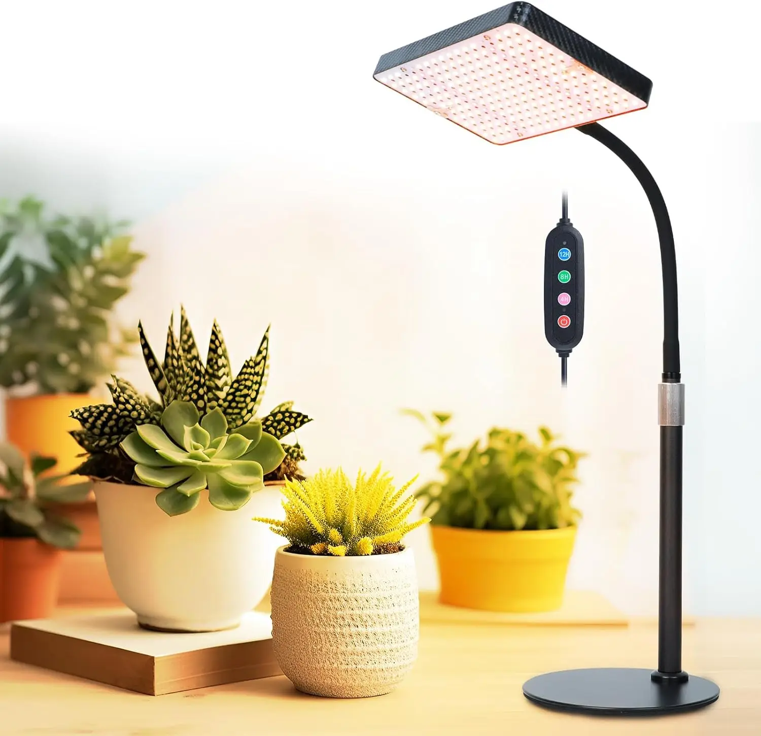 Светильник для выращивания растений в помещении с полным спектром, таймером, регулируемой высотой, яркостью 2000 люмен для проращивания семян и бонсай
Светильник для выращивания растений в помещении с полным спектром, таймером, регулируемой высотой, яркостью 2000 люмен для проращивания семян и бонсай