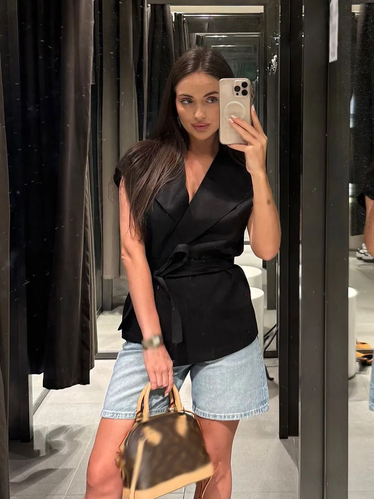 HH женский тонкий комплект однотонный отложной воротник без рукавов с бантом на шнуровке топы + высокая талия карман на молнии длинные брюки женский повседневный костюм
HH женский тонкий комплект однотонный отложной воротник без рукавов с бантом на шнуровке топы + высокая талия карман на молнии длинные брюки женский повседневный костюм