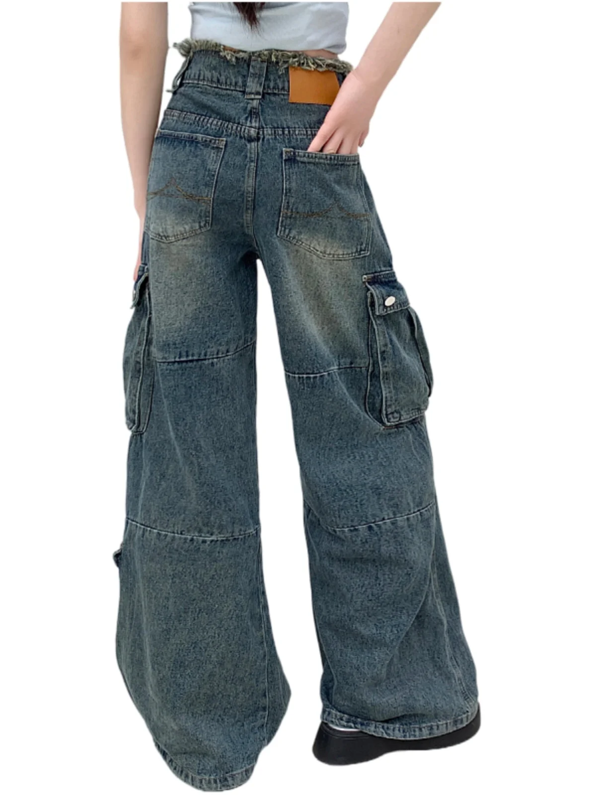 Прямые брюки с высокой талией, свободная посадка, рабочая одежда с высокой талией, джинсовые джинсы, женские широкие длинные брюки High Street
Прямые брюки с высокой талией, свободная посадка, рабочая одежда с высокой талией, джинсовые джинсы, женские широкие длинные брюки High Street