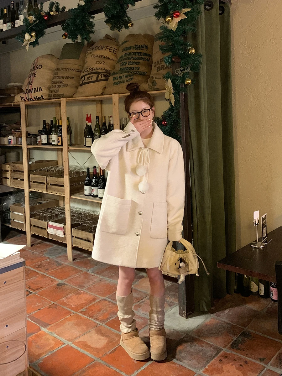 Red Celebri Woolen Coat Women's Autumn Winter Mid-Length Tweed Cotton Lined Outerwear Ele Sle Collar Single Button
Red Celebri Woolen Coat Women's Autumn Winter Mid-Length Tweed Cotton Lined Outerwear Ele Sle Collar Single Button