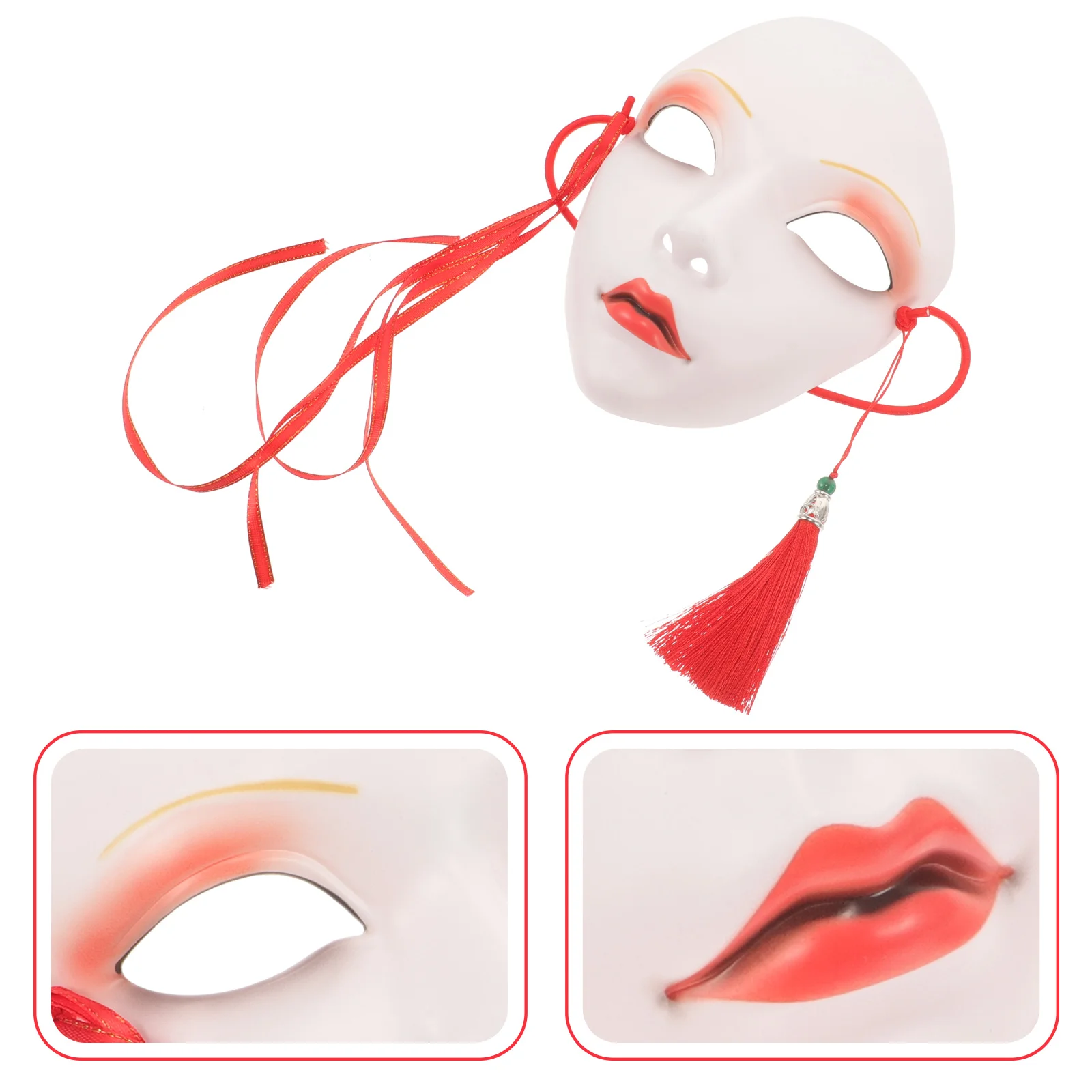 Mask Halloween Hanfu Party Decor Makeup Costume Props Women Plastic Festival Prank Tool Facial Lovers Miss
Mask Halloween Hanfu Party Decor Makeup Costume Props Women Plastic Festival Prank Tool Facial Lovers Miss