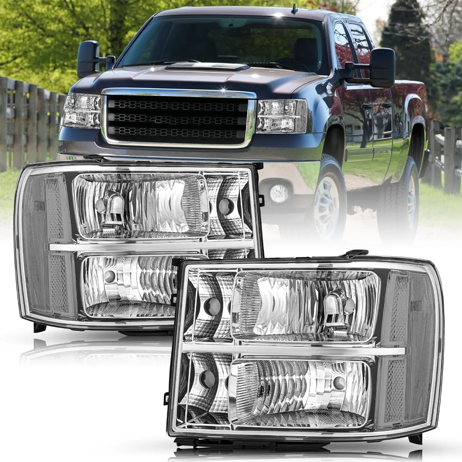 Подходит для GMC Sierra 1500 2007-2013 годов в сборе 07-14 GMC Sierra 2500 HD 3500 HD OE Замена заводского стиля LH + RH Chrome
Подходит для GMC Sierra 1500 2007-2013 годов в сборе 07-14 GMC Sierra 2500 HD 3500 HD OE Замена заводского стиля LH + RH Chrome