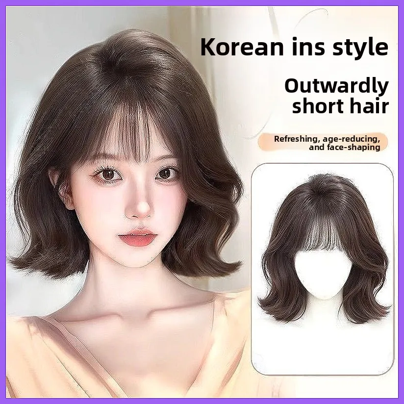 Natural Wavy Bob Wig with Bangs, Heat Resistant Synthetic Hair for Women, Fluffy and Realistic Full Cap Wig
Natural Wavy Bob Wig with Bangs, Heat Resistant Synthetic Hair for Women, Fluffy and Realistic Full Cap Wig