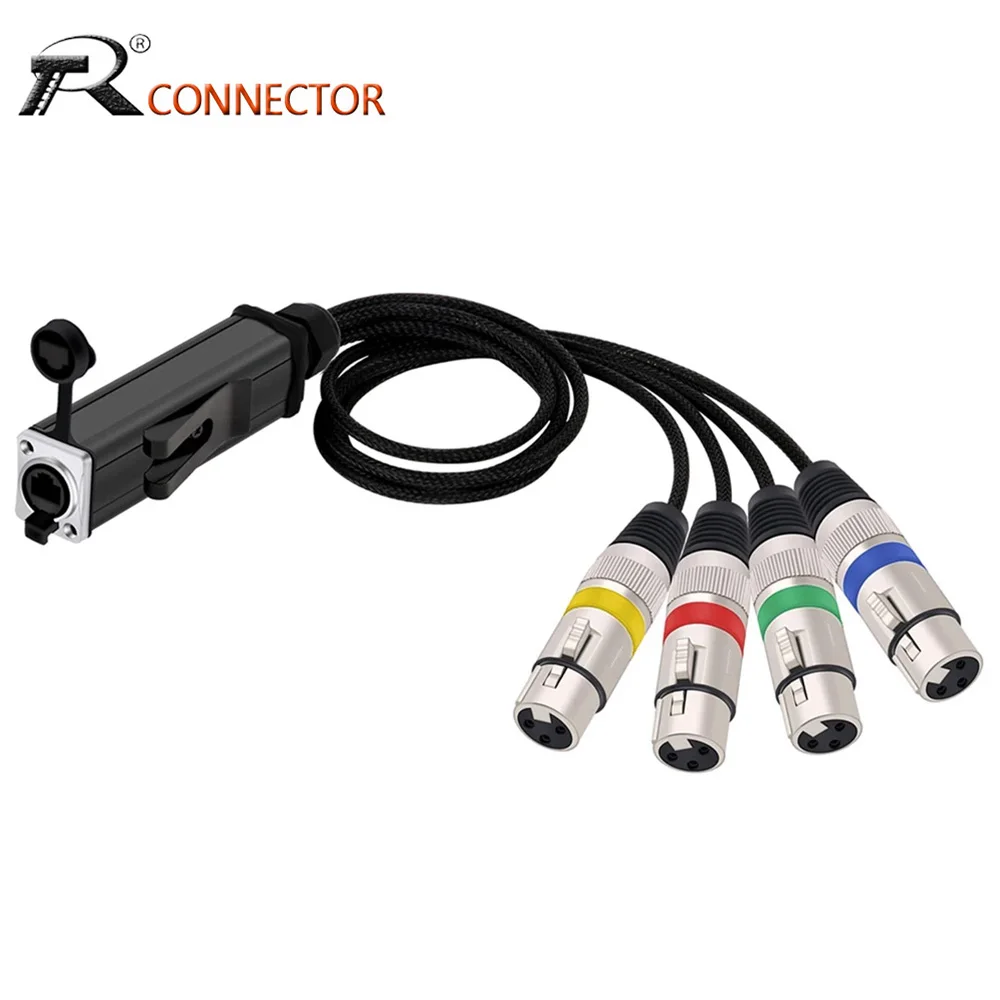 Waterproof RJ45 Female CAT5 to Audio 4 Channel 3Pin XLR Male/Female Extender Multi Network Receiver Cable XLR Splitter
Waterproof RJ45 Female CAT5 to Audio 4 Channel 3Pin XLR Male/Female Extender Multi Network Receiver Cable XLR Splitter