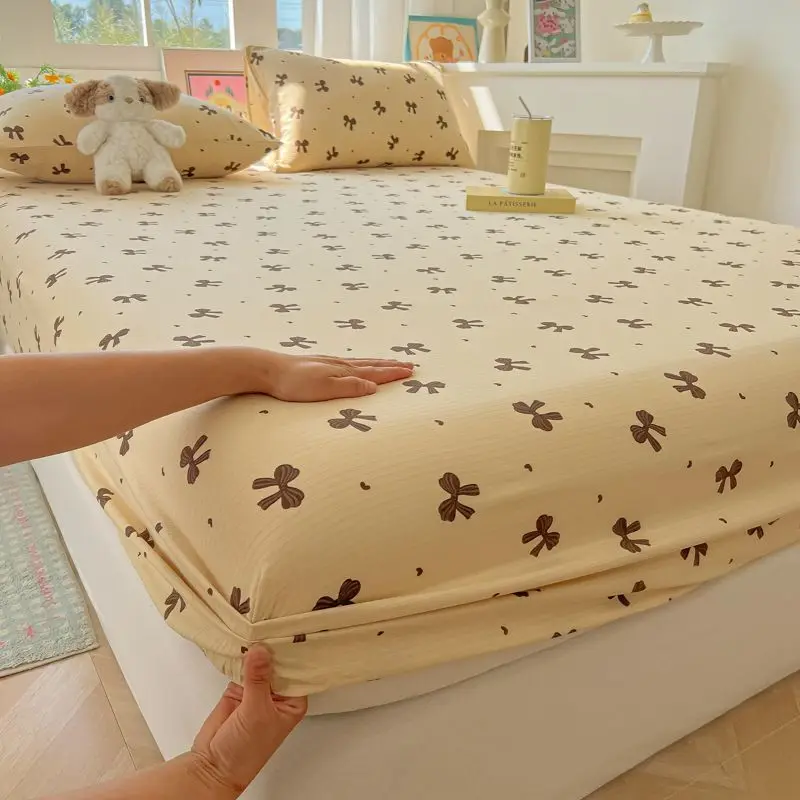 2025 New Bow Fitted Sheet Washed Cotton Bed Sheet For Girls Single Queen King Size Bed
2025 New Bow Fitted Sheet Washed Cotton Bed Sheet For Girls Single Queen King Size Bed
