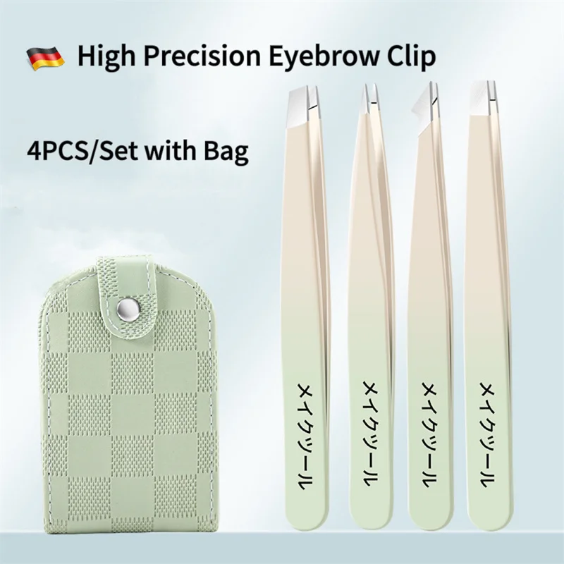 Professional 4pcs Eyebrow Tweezers Set Stainless Steel Anti-rust Slant, Pointed, Pointed Slant Design for Precise Hair Removal
Professional 4pcs Eyebrow Tweezers Set Stainless Steel Anti-rust Slant, Pointed, Pointed Slant Design for Precise Hair Removal