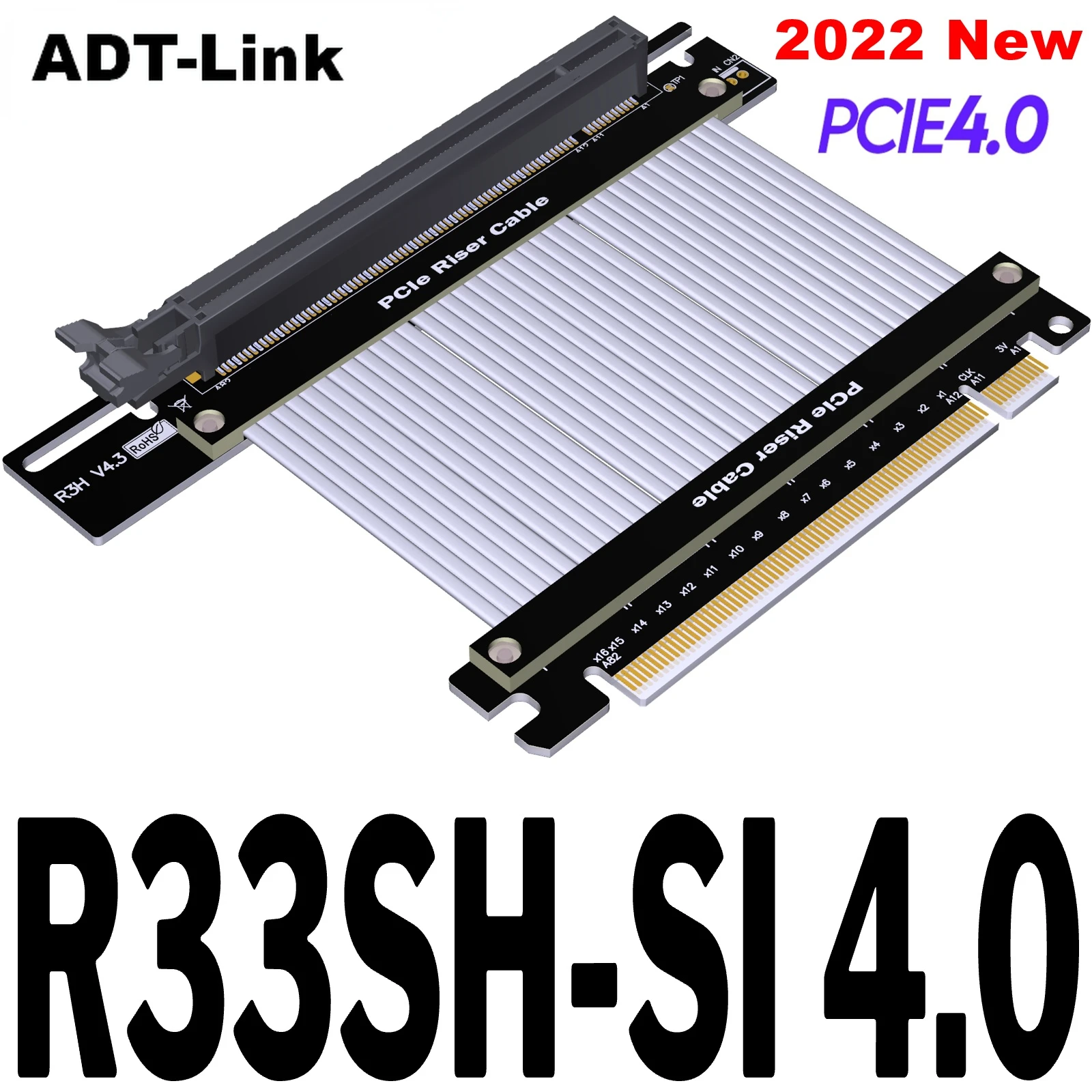 Серебристый гибкий кабель PCIE 4,0 X 16, 90-градусный адаптер GPU Riser, удлинительный кабель для графической карты RTX3090, чехол ATX
Серебристый гибкий кабель PCIE 4,0 X 16, 90-градусный адаптер GPU Riser, удлинительный кабель для графической карты RTX3090, чехол ATX