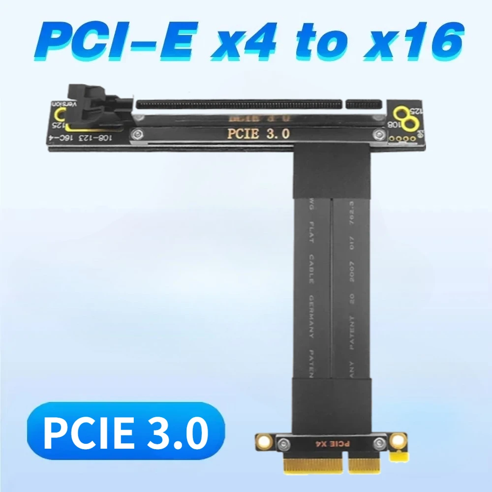 32Gbps PCI-E 4X 16X 3.0 Riser Extension Cable PCI Express PCIe X4 To X16 Gen3.0 Adapter Jumper Cable 5cm-60cm 90 Degree Vertical
32Gbps PCI-E 4X 16X 3.0 Riser Extension Cable PCI Express PCIe X4 To X16 Gen3.0 Adapter Jumper Cable 5cm-60cm 90 Degree Vertical