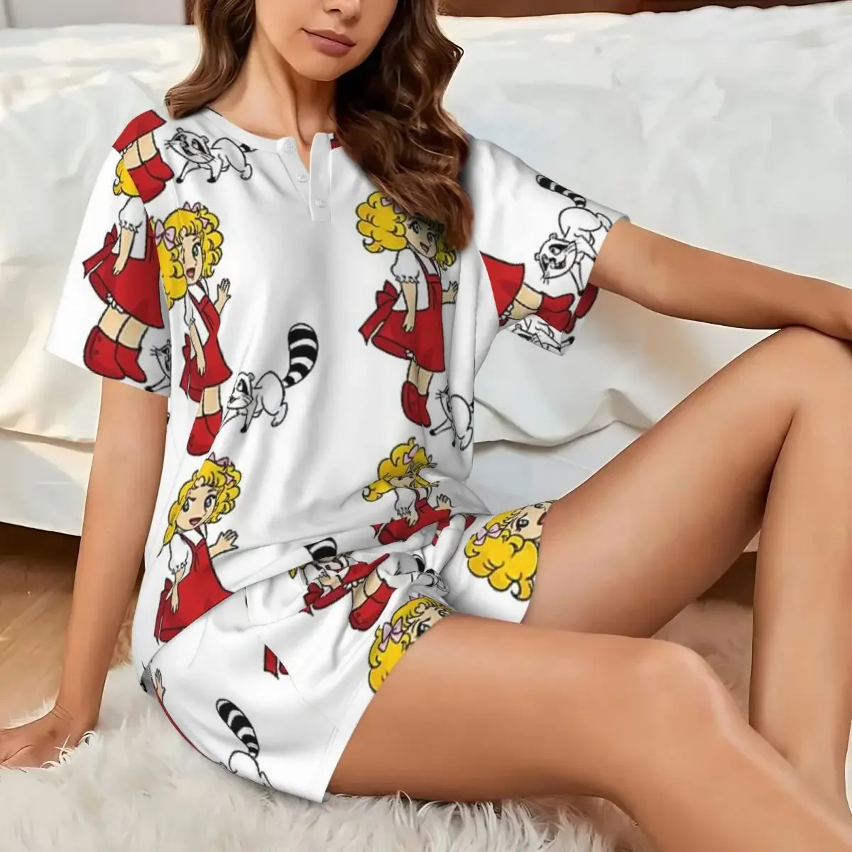 Candy Candy Anime Round Neck Short Sleeve Nightgowns for Sleeping Sleepshirts Women Loose Pajama Set Short Pants
Candy Candy Anime Round Neck Short Sleeve Nightgowns for Sleeping Sleepshirts Women Loose Pajama Set Short Pants