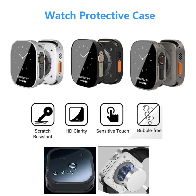 Чехол из алюминиевого сплава для Apple Watch Ultra 3 49 мм, 45 мм, S11/10 42 мм, 46 мм, полностью закрывающий водонепроницаемый металлический защитный чехол для часов
Чехол из алюминиевого сплава для Apple Watch Ultra 3 49 мм, 45 мм, S11/10 42 мм, 46 мм, полностью закрывающий водонепроницаемый металлический защитный чехол для часов