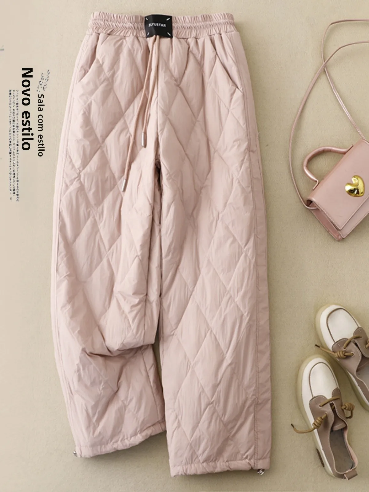 Thickened Casual Pants Women's Straight Leg Loose Pure Color High Waist Elastic Waist Warm Cotton Pants Korean Style Commute
Thickened Casual Pants Women's Straight Leg Loose Pure Color High Waist Elastic Waist Warm Cotton Pants Korean Style Commute