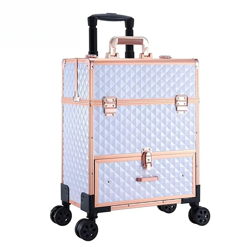 Professional Rolling Makeup Case for Makeup Artists Multi-functional Cosmetic Train Case Large Storage Case for Nail Technicians
Professional Rolling Makeup Case for Makeup Artists Multi-functional Cosmetic Train Case Large Storage Case for Nail Technicians