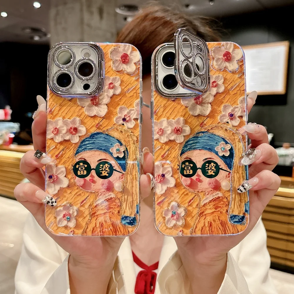 Fashion Acrylic Oil Painting Printing Phone Case For iPhone 16 Pro Max 15 Plus 14 13 Pro Series With Lens Holder(Not 3D Effect)
Fashion Acrylic Oil Painting Printing Phone Case For iPhone 16 Pro Max 15 Plus 14 13 Pro Series With Lens Holder(Not 3D Effect)
