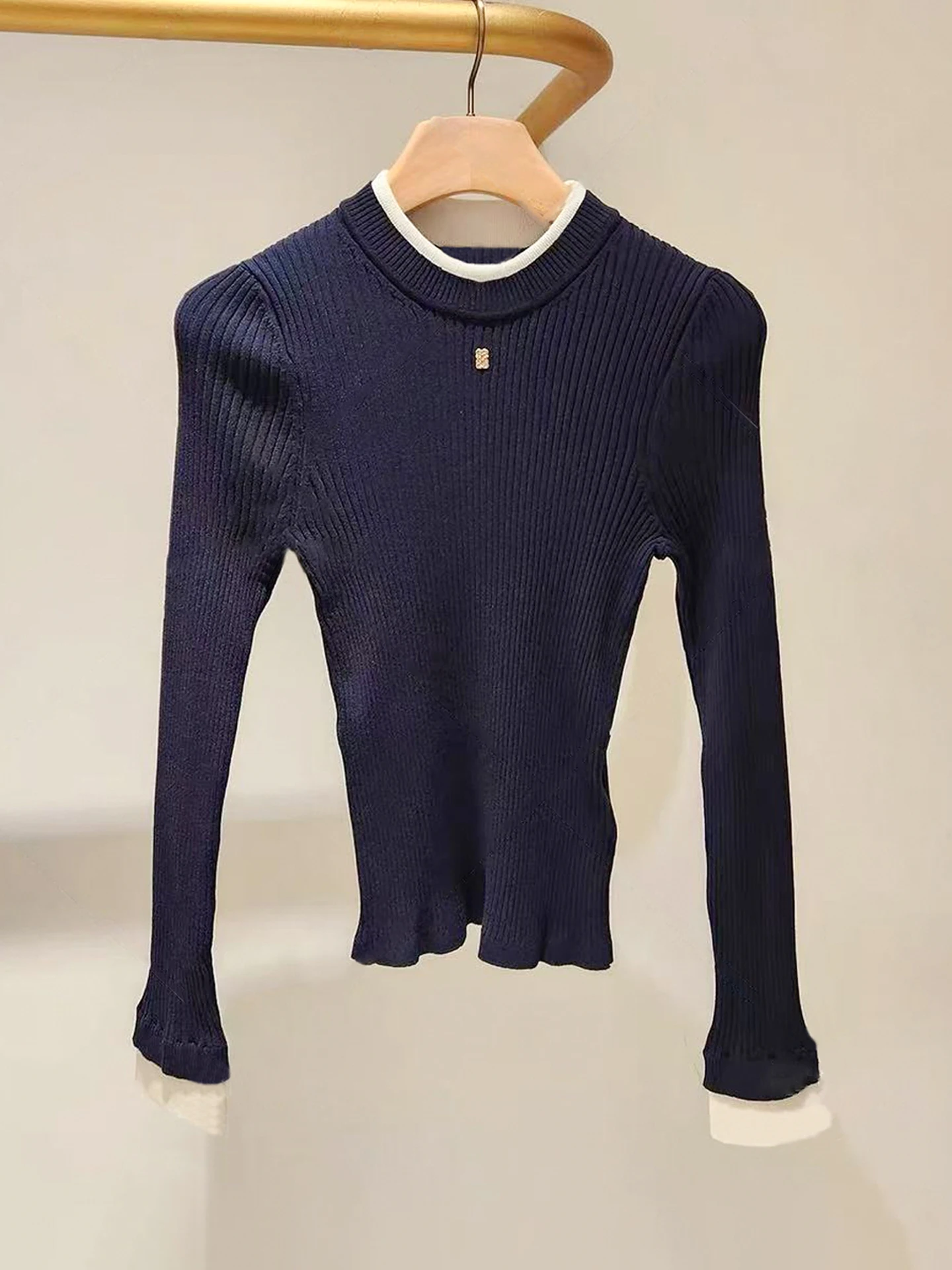 Slim Fit Casual Versatile Knitted Top Women's Premium Faion Autumn New Arrival Commute Sle round Ne ort Length
Slim Fit Casual Versatile Knitted Top Women's Premium Faion Autumn New Arrival Commute Sle round Ne ort Length