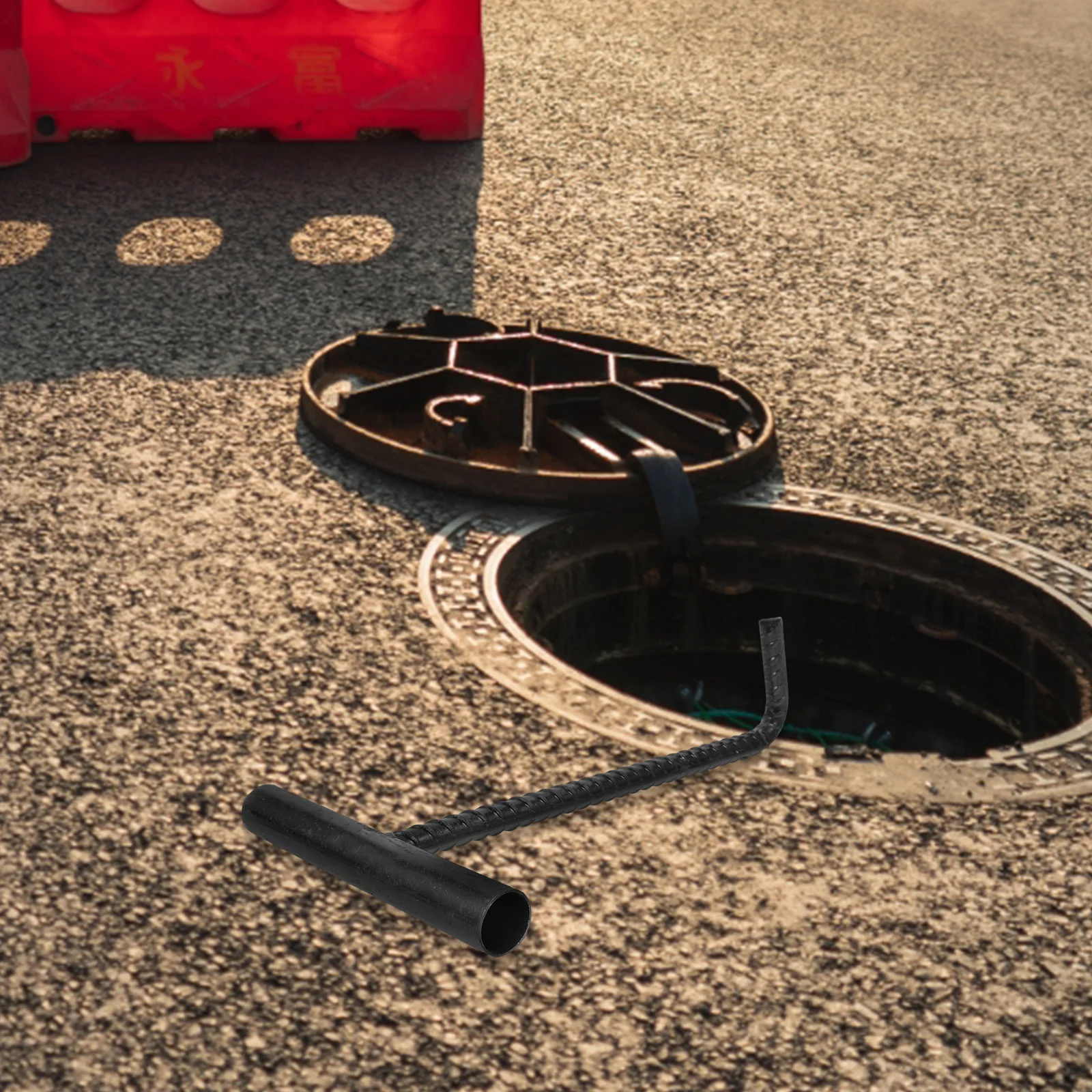 Manhole Cover Hook Steel T Shaped Well Lid Lifter Rolling Door Spring Pull Handle Easy Clean Durability Sewer Factories Outdoor
Manhole Cover Hook Steel T Shaped Well Lid Lifter Rolling Door Spring Pull Handle Easy Clean Durability Sewer Factories Outdoor