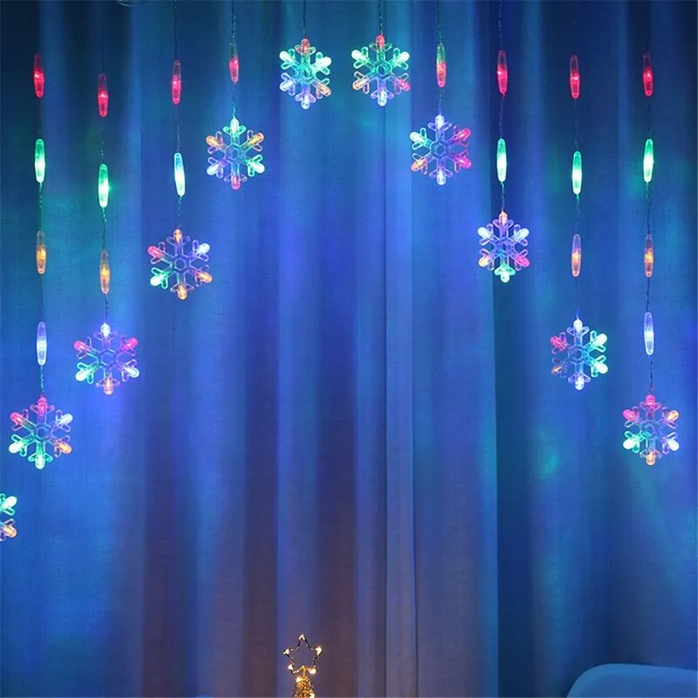 Colorful Snowflake LED Curtain String Lights 8Modes Starmoon led Curtain Lights Waterproof Outdoor Wedding Party Xmas Lights
Colorful Snowflake LED Curtain String Lights 8Modes Starmoon led Curtain Lights Waterproof Outdoor Wedding Party Xmas Lights