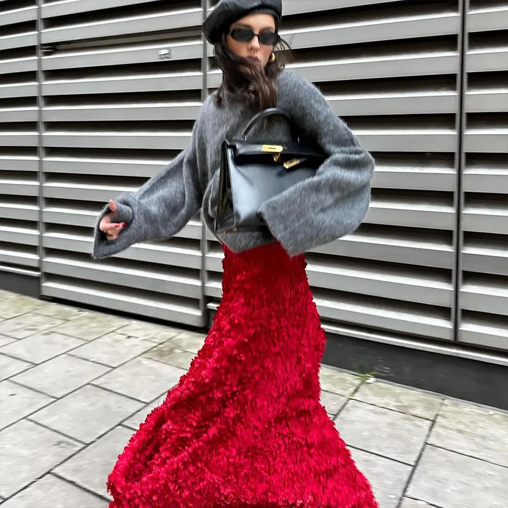 Woman Clothes Skirt Evening Dress Skirt For Women 2025 Autumn Winter New Style Long Evening Dress With Petal Design Y2k Clothes
Woman Clothes Skirt Evening Dress Skirt For Women 2025 Autumn Winter New Style Long Evening Dress With Petal Design Y2k Clothes