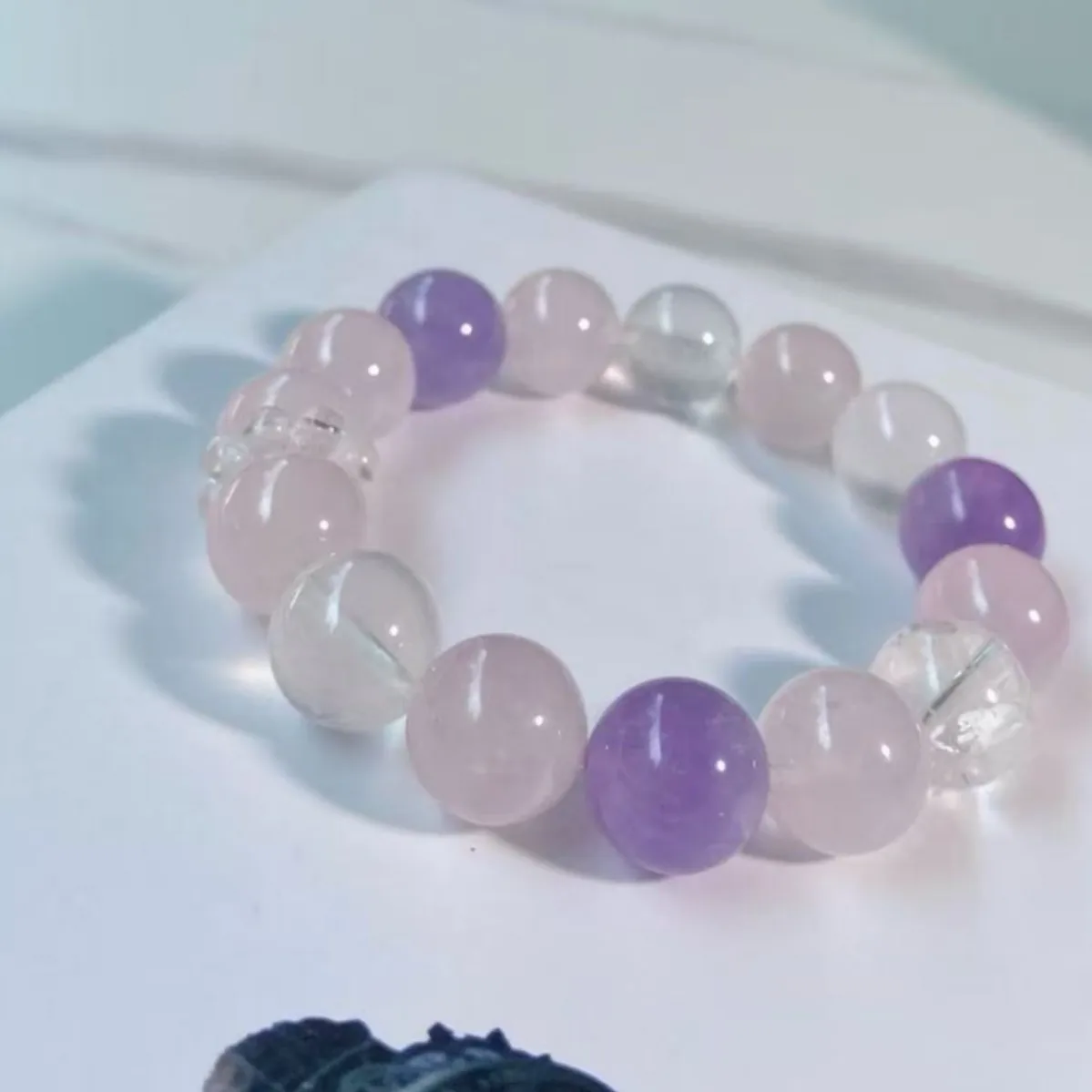 Natural Duobao Crystal Bracelet, Pink Crystal, White Crystal, Amethyst, Women's Lucky Bracelet.
Natural Duobao Crystal Bracelet, Pink Crystal, White Crystal, Amethyst, Women's Lucky Bracelet.